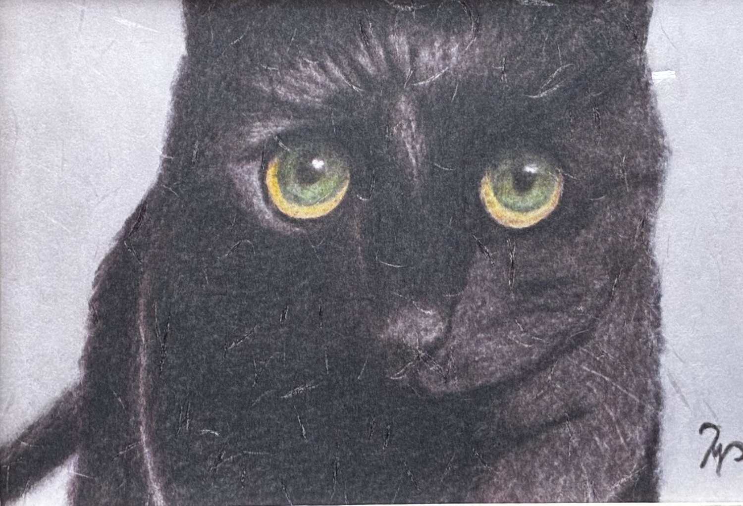 猫の絵「おじゃまします」
