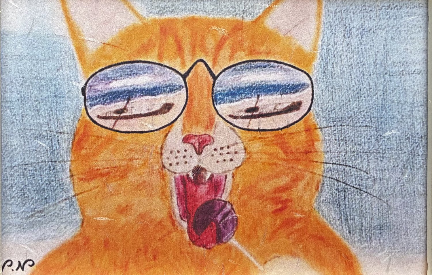 猫の絵「アメ猫」