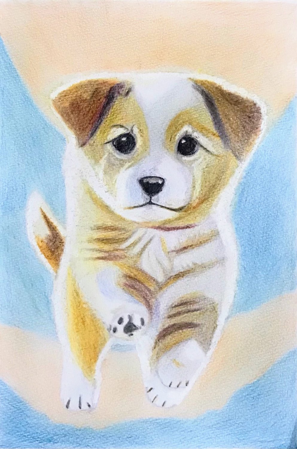 犬の絵「春よ来い」